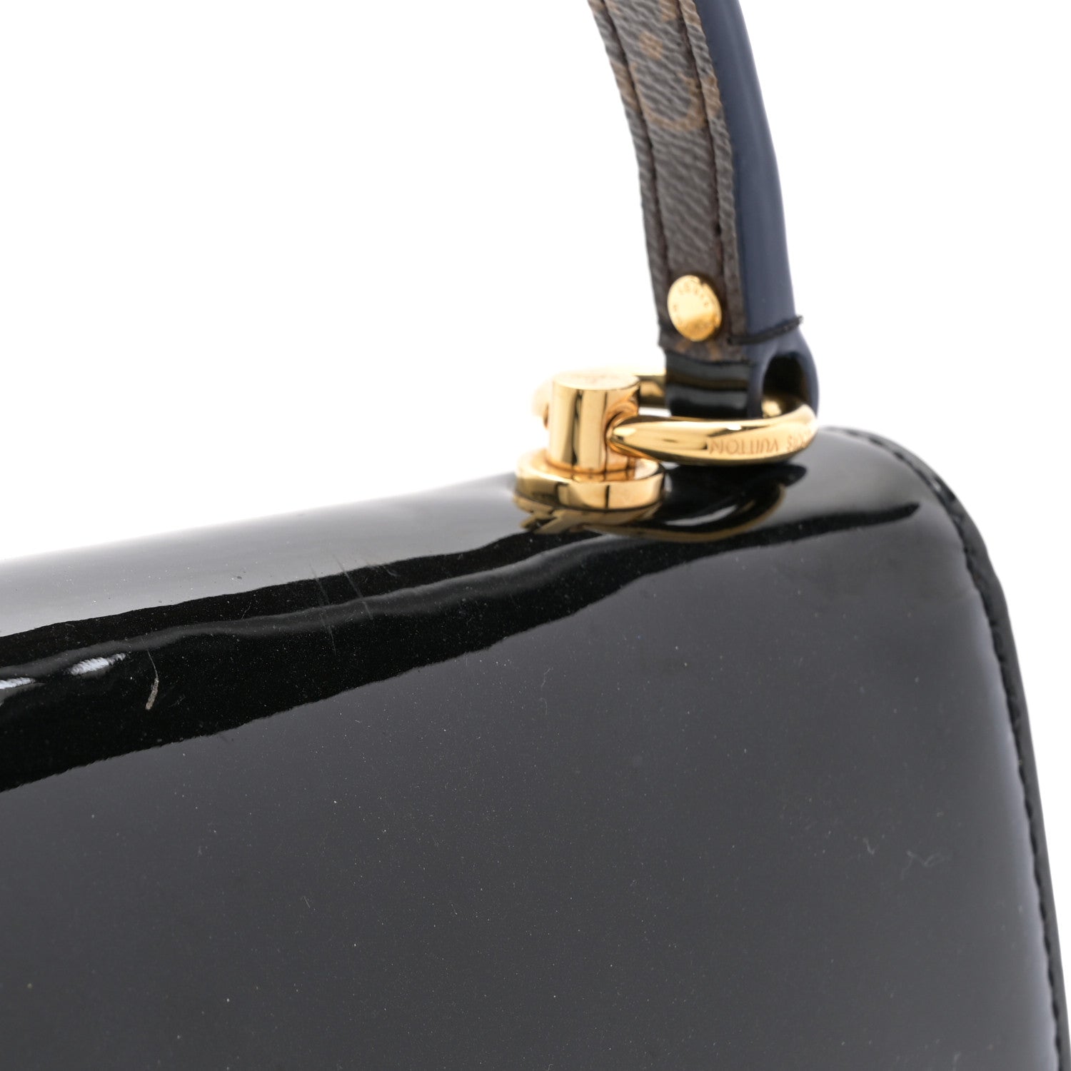 Louis Vuitton Patent Calfskin Monogram Cherrywood PM Black