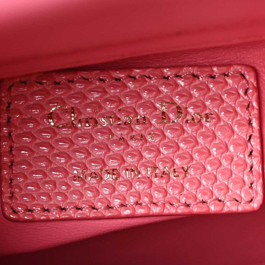 Christian Dior Lizard Mini Lady Dior Pink