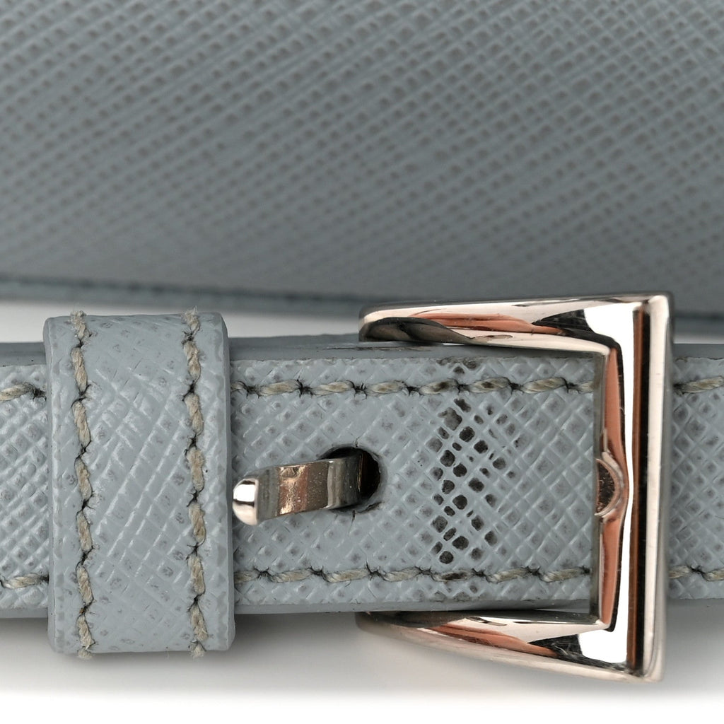 Prada Saffiano Lux Sound Top Handle Light Blue
