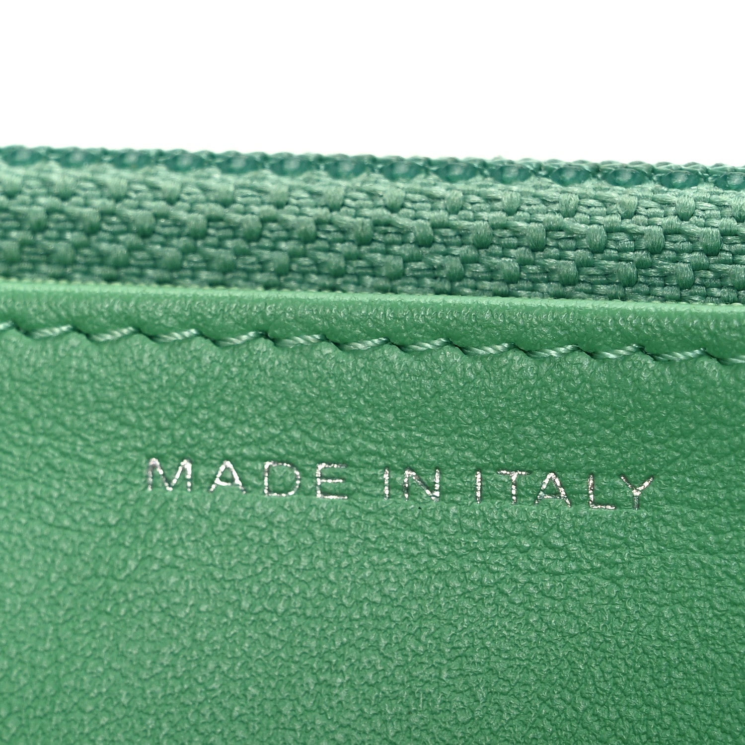 Chanel Caviar Chevron Quilted Wallet On Chain WOC Green