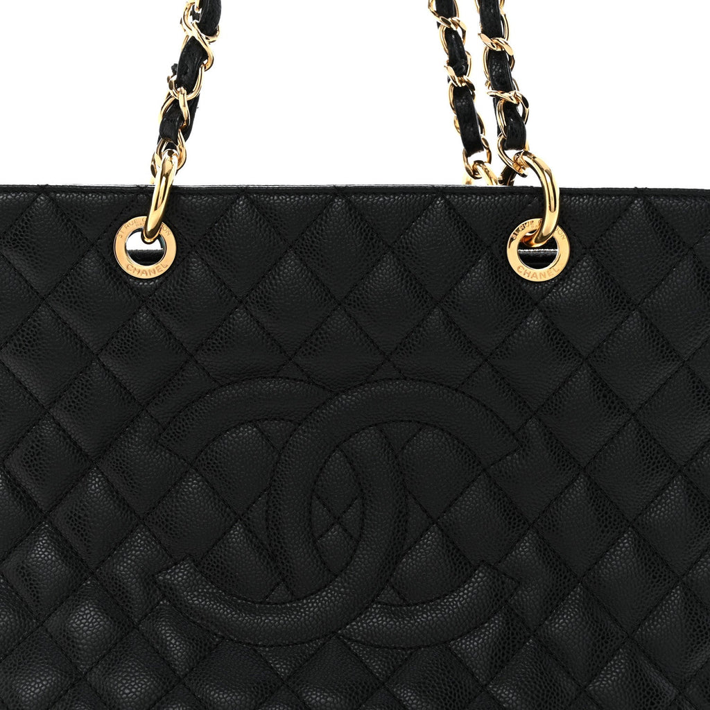 Chanel Caviar Quilted Grand Shopping Tote GST Black