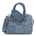 Louis Vuitton Damier Denim 3D Speedy Bandouliere 18 Denim Blue