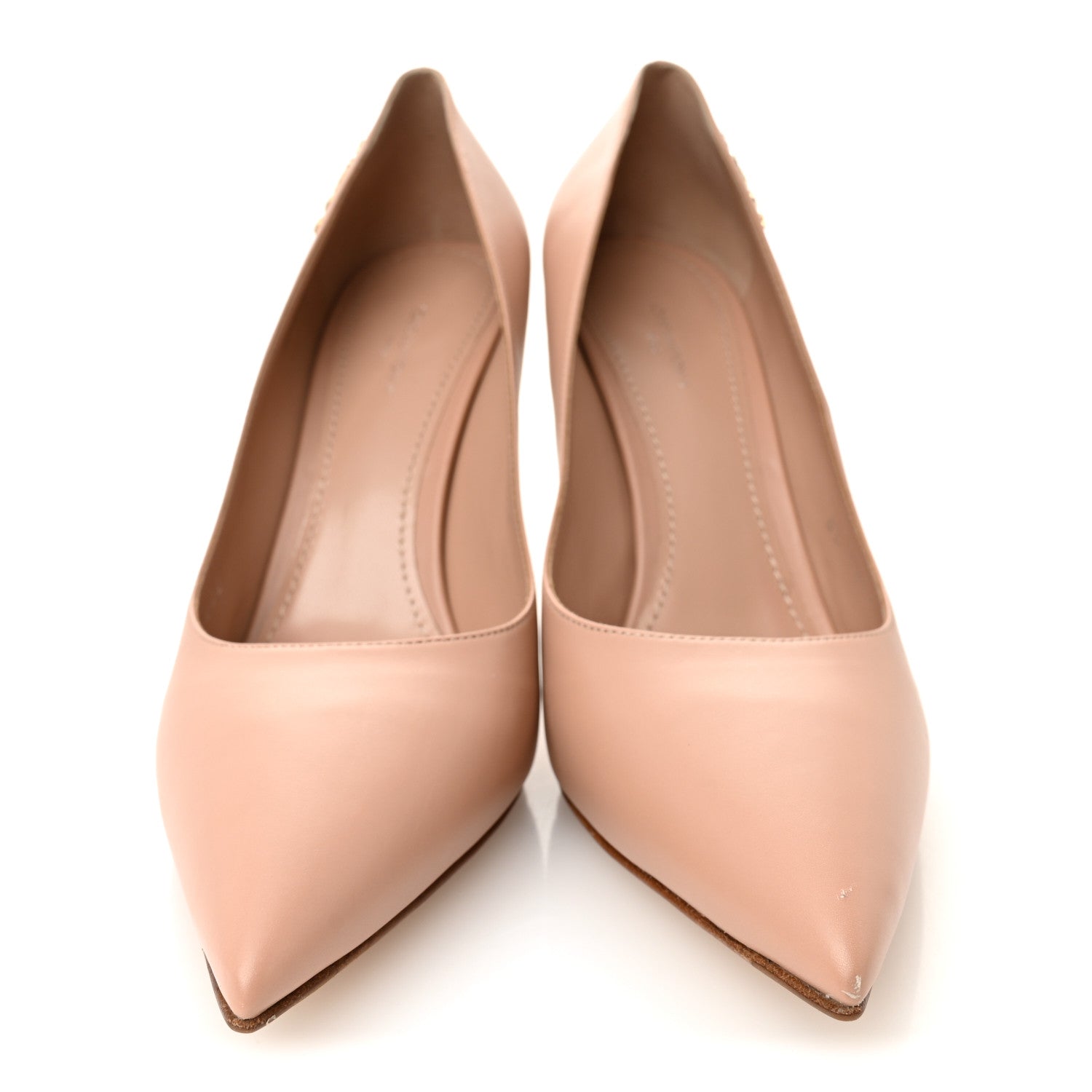 Louis Vuitton Calfskin Signature Pumps 40 Nude Pink