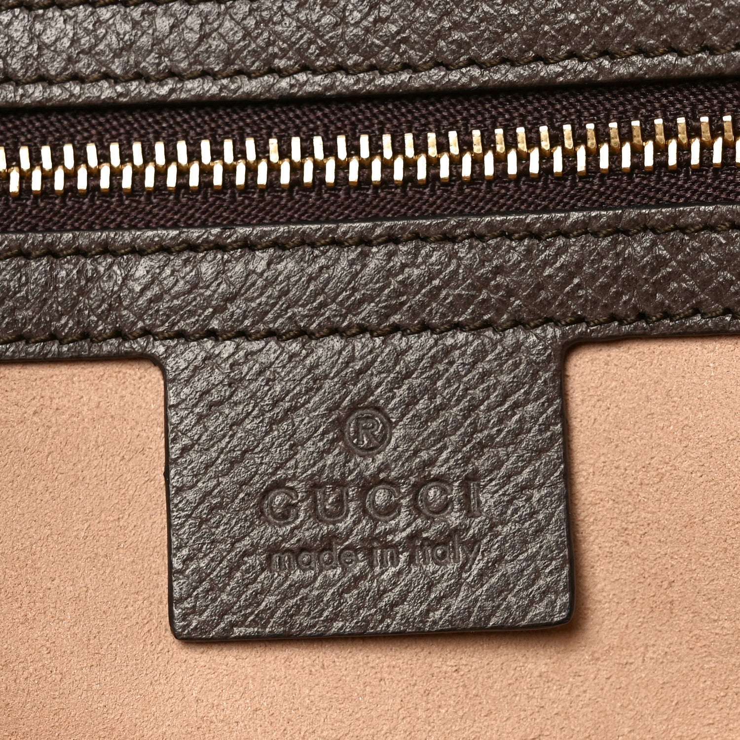 Gucci GG Supreme Monogram Web Medium Ophidia Top Handle Dome Bag Brown