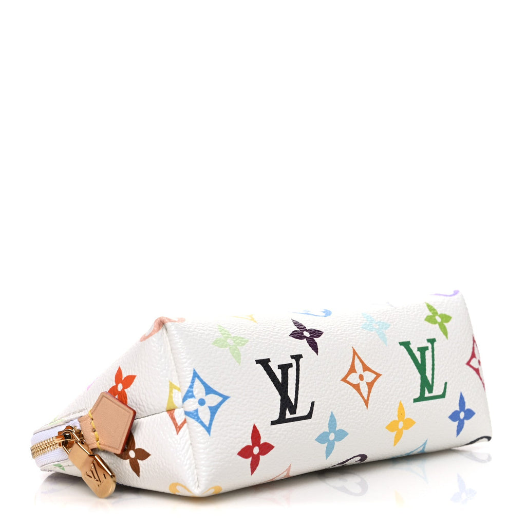Louis Vuitton LV x TM Monogram Multicolor Cosmetic Pouch PM White