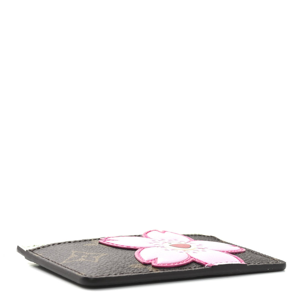 Louis Vuitton LV X TM Monogram Cherry Blossom Card Holder Sakura Brown