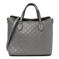 Gucci Guccissima Linea A Foldover Tote Storm Grey