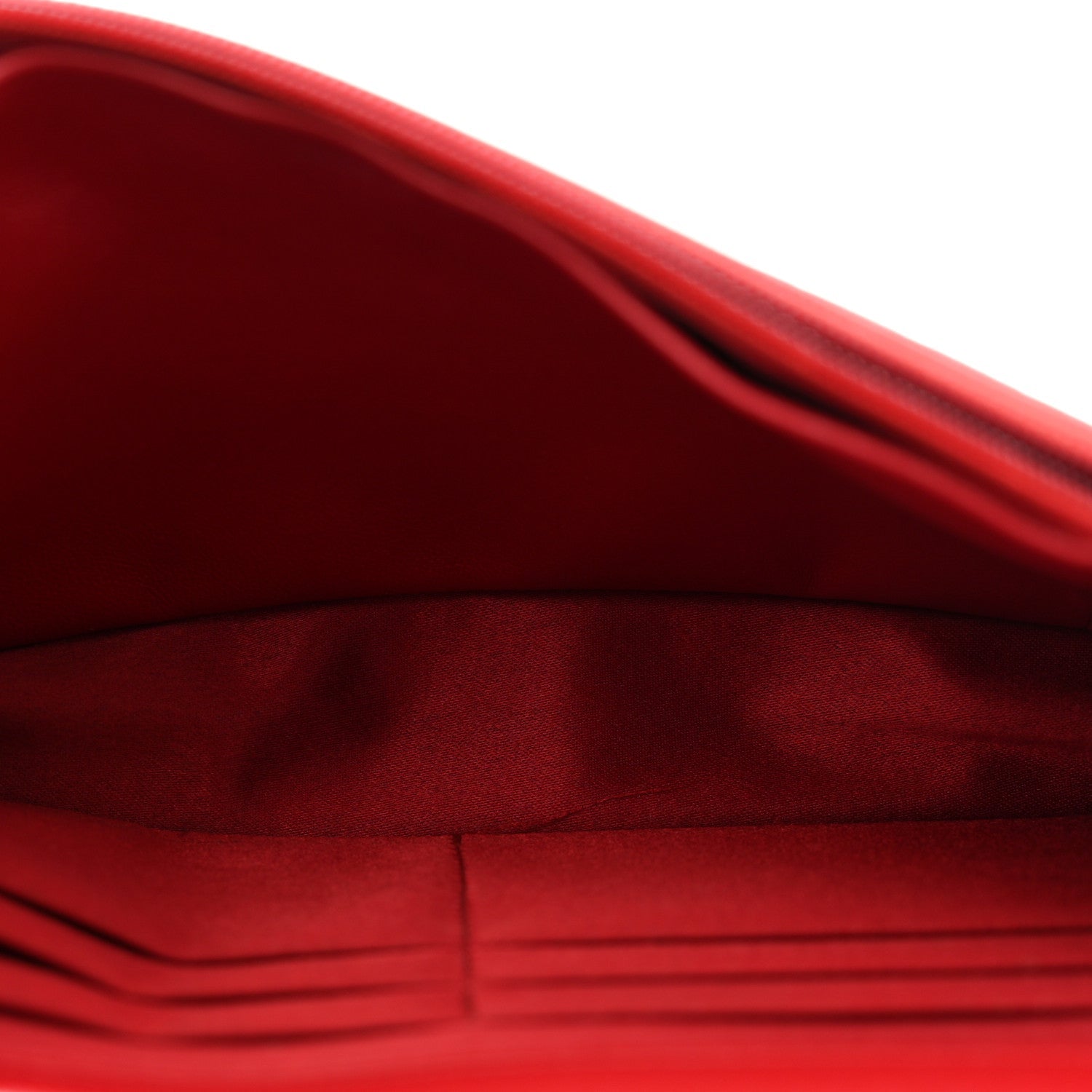 Chanel Lambskin Camellia Embossed Wallet On Chain WOC Red
