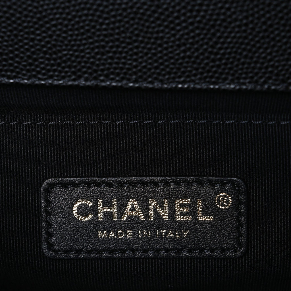 Chanel Caviar Quilted Medium Boy Flap Black