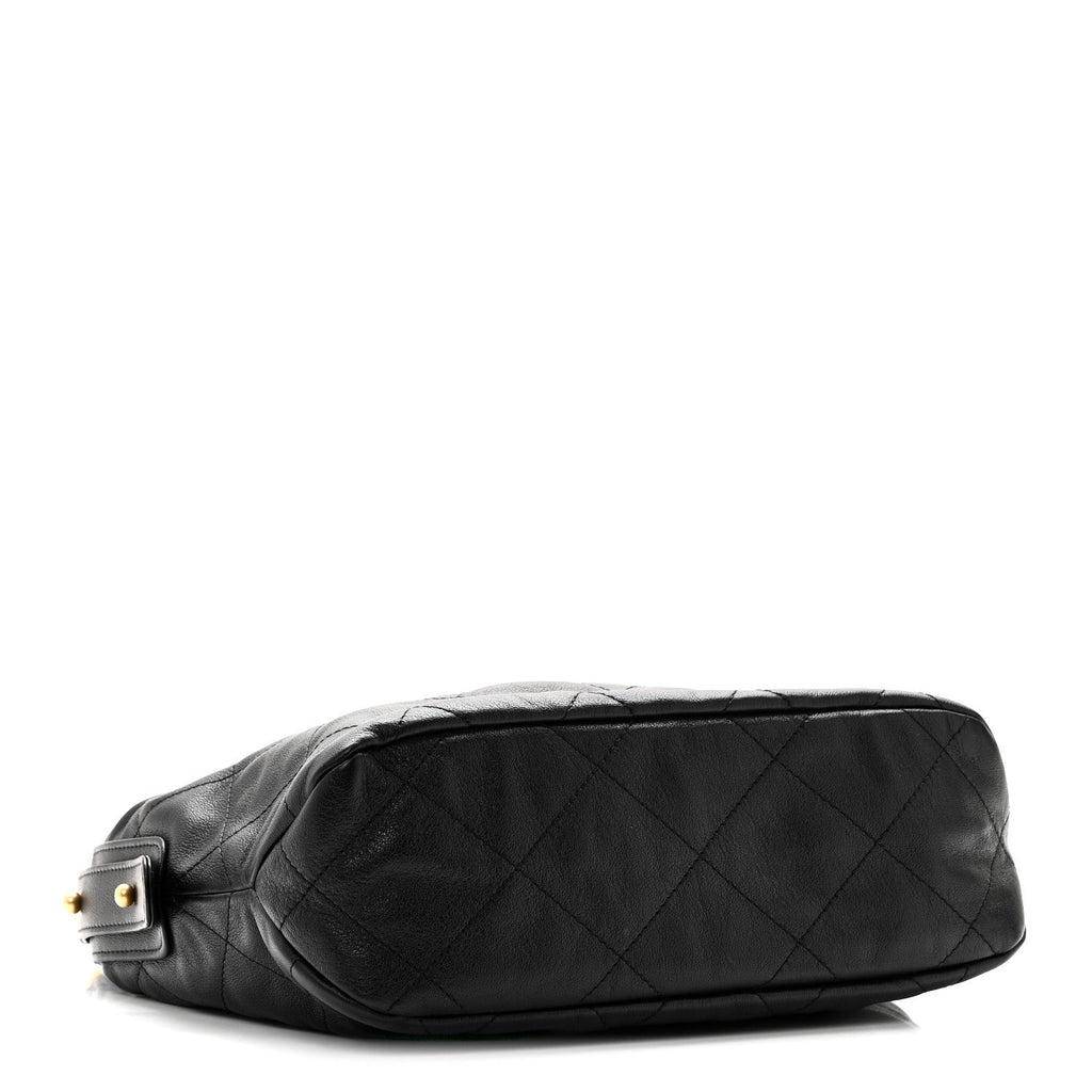 Chanel Calfskin Quilted Daily Hobo Black