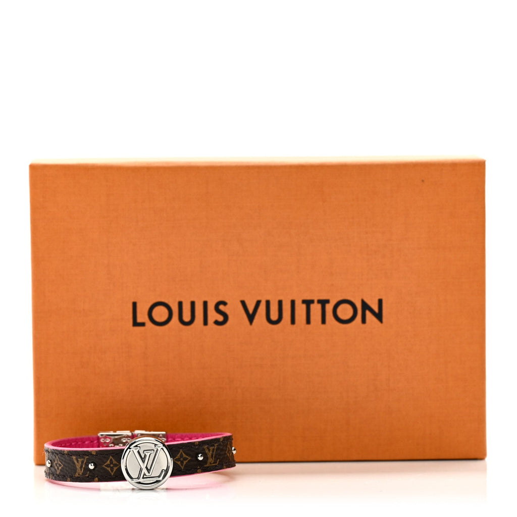 Louis Vuitton Monogram LV Circle Reversible Bracelet 17 Rose Falbala