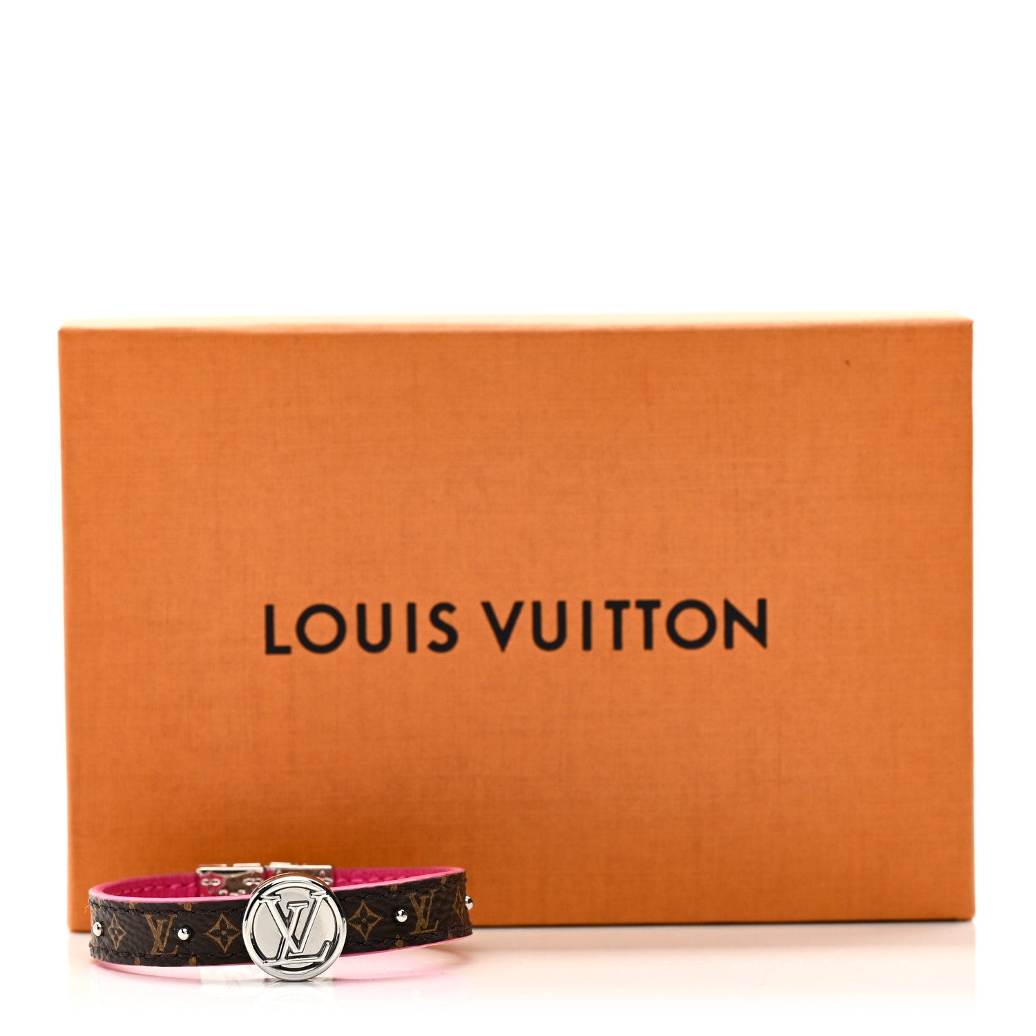 Louis Vuitton Monogram LV Circle Reversible Bracelet 17 Rose Falbala