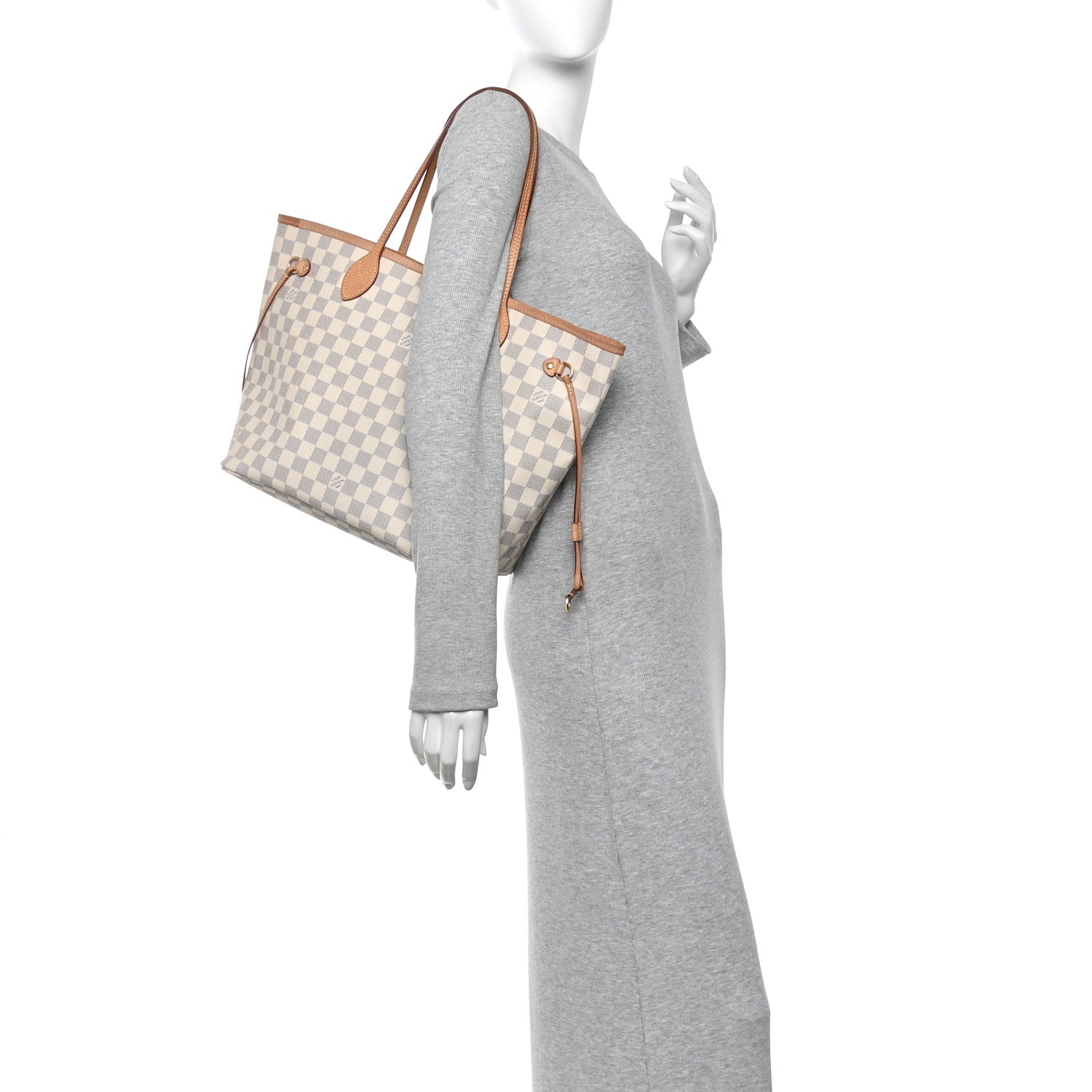 Louis Vuitton Damier Azur Neo Neverfull MM Rose Ballerine