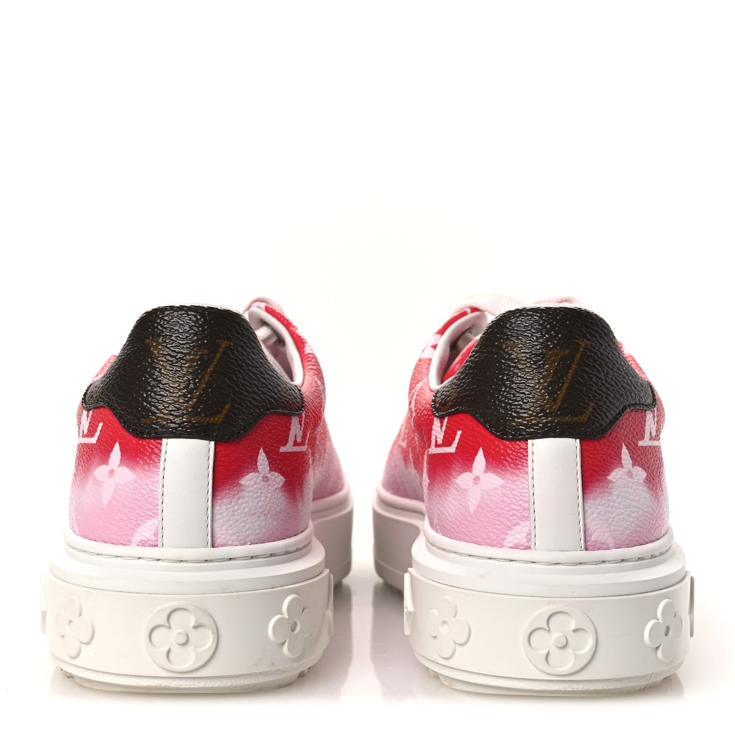 Louis Vuitton Monogram Escale Time Out Sneakers 35.5 Red