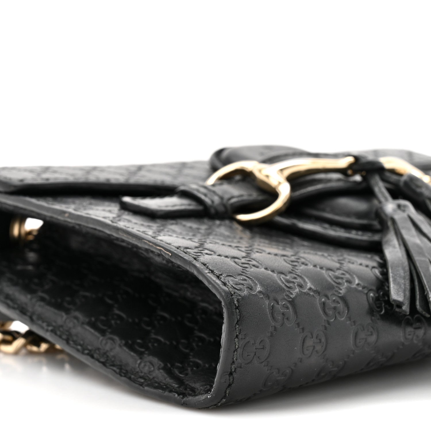 Gucci Microguccissima Mini Emily Chain Shoulder Bag Black