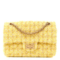 Chanel Tweed Quilted 2.55 Reissue Mini Flap Yellow