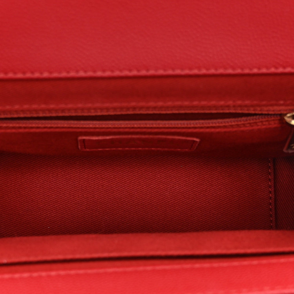 Chanel Caviar Quilted Small Business Affinity Flap Red