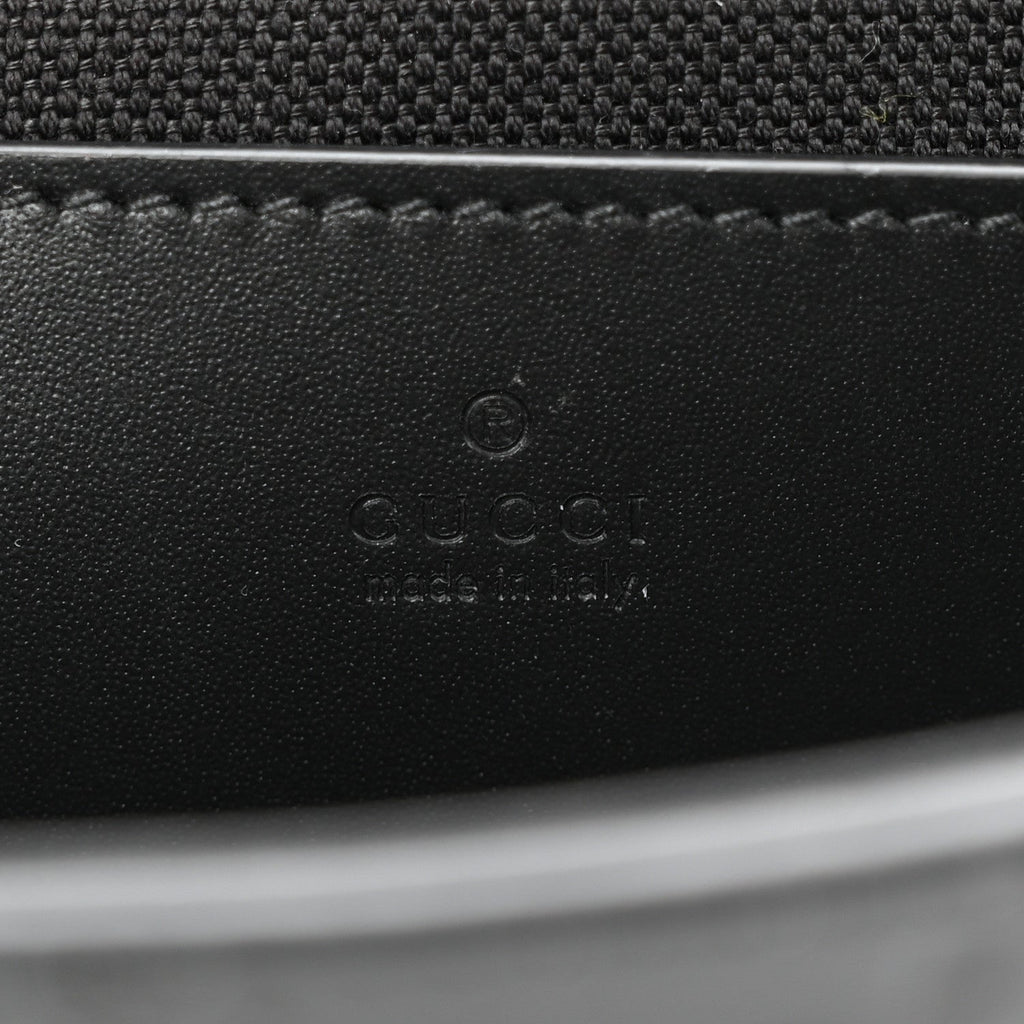 Gucci Gilbert Calfskin GG Super Mini Shoulder Bag Black