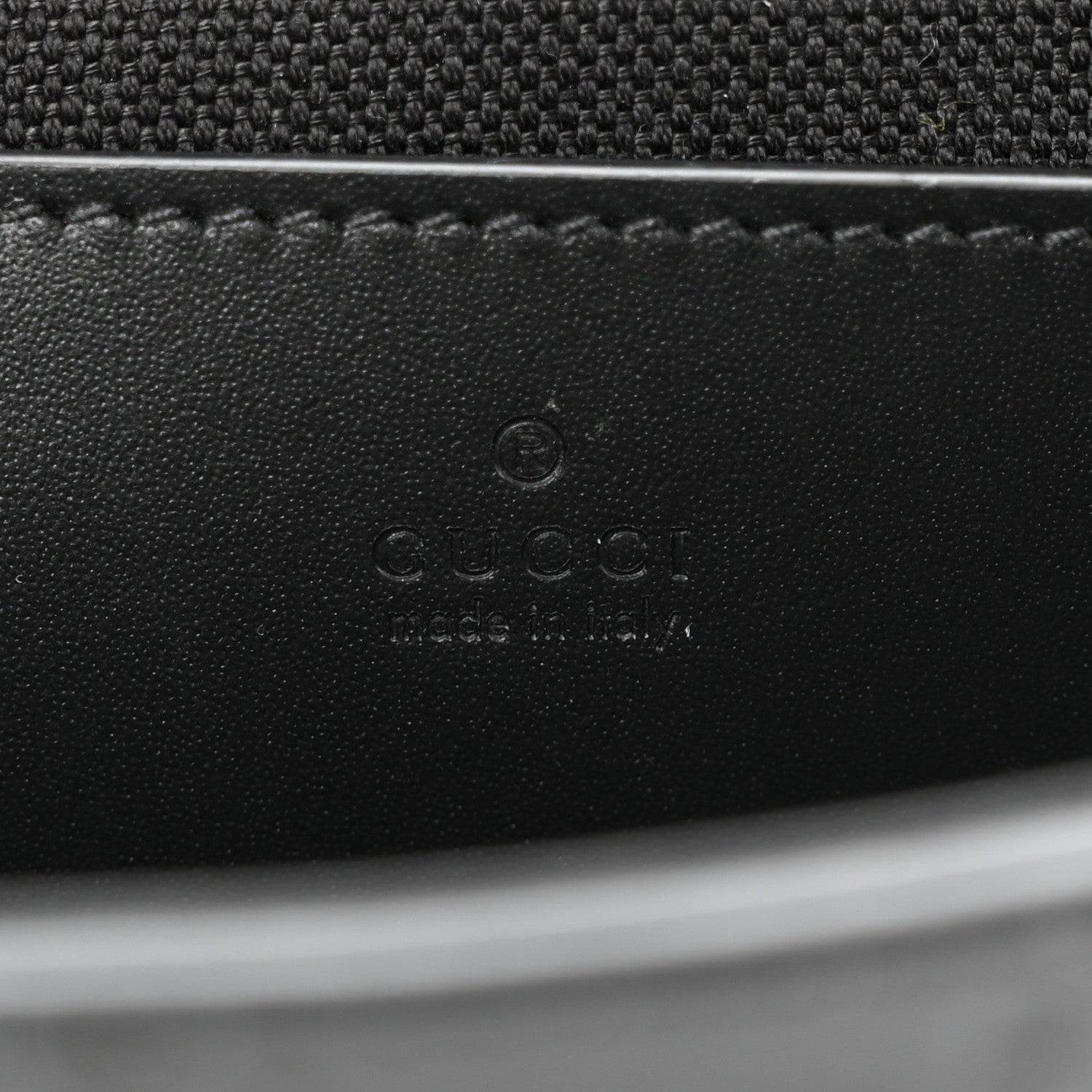 Gucci Gilbert Calfskin GG Super Mini Shoulder Bag Black