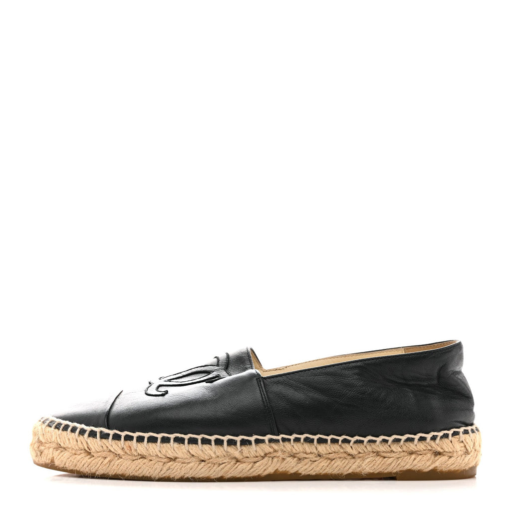 Lambskin CC Espadrilles 38 Dark Navy