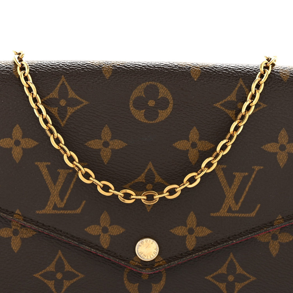 Louis Vuitton Monogram Pochette Felicie Chain Wallet Fuchsia