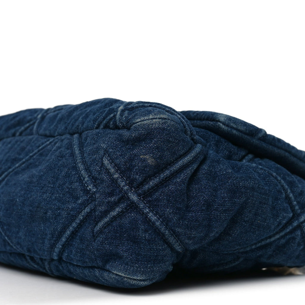 Chanel Denim Quilted Large Chanel 19 Flap Blue