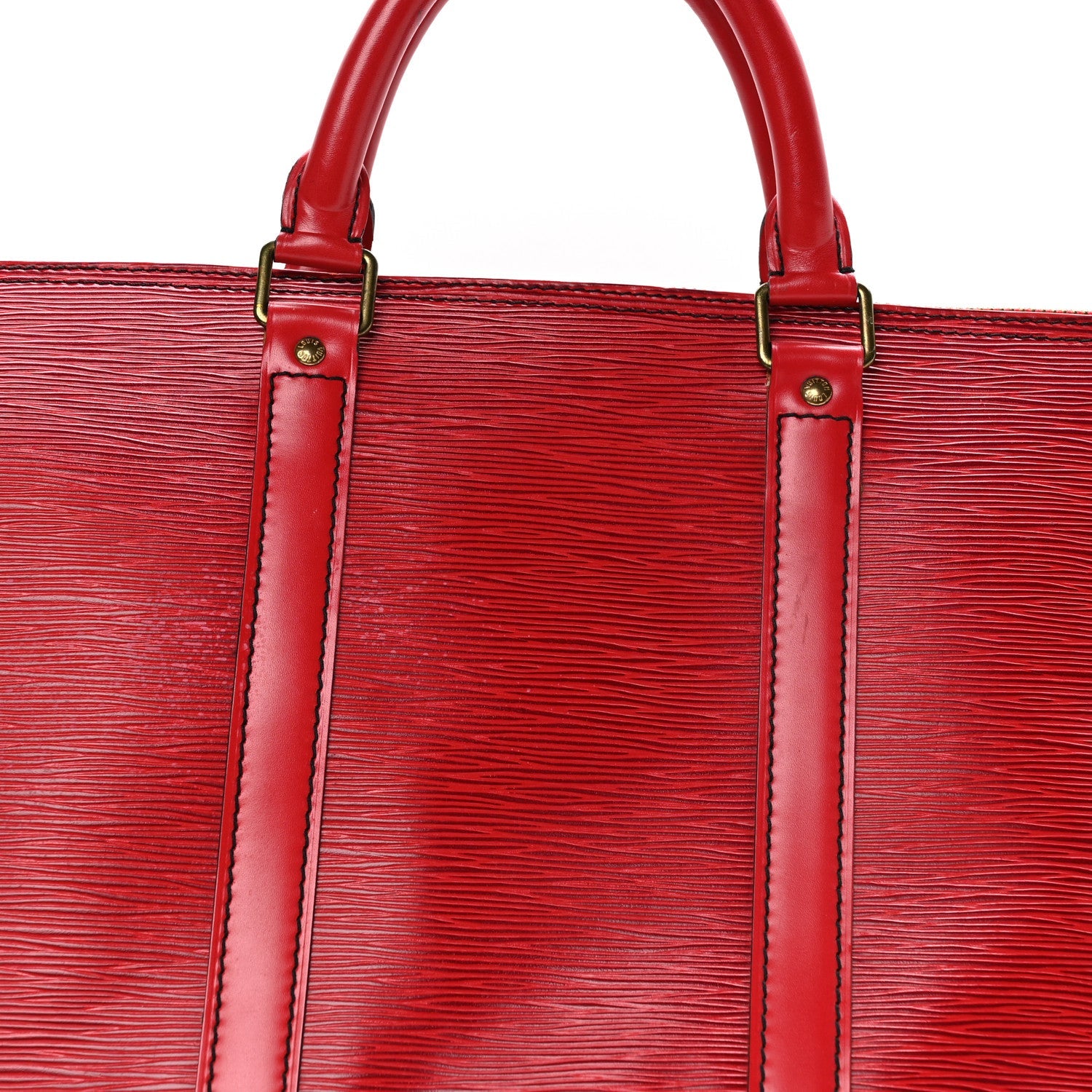 Louis Vuitton Epi Keepall 50 Castillan Red