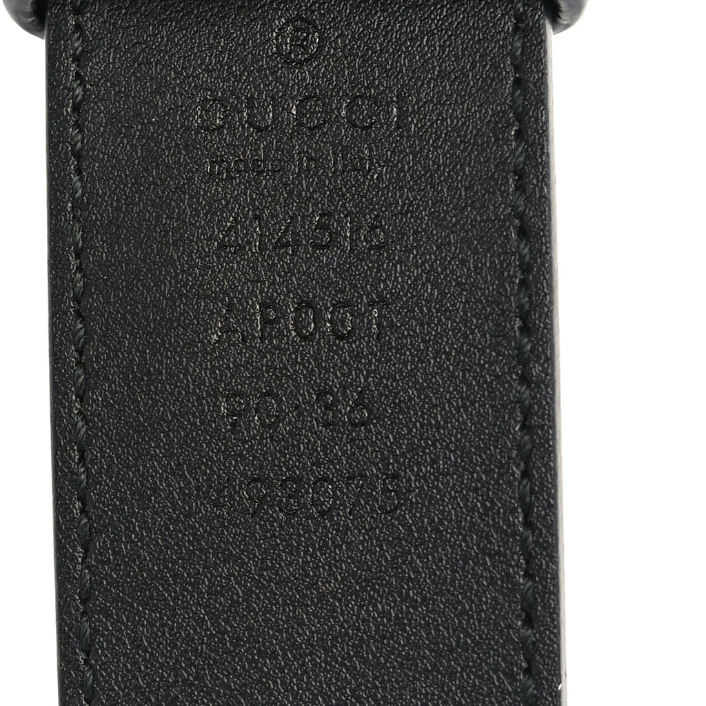 Gucci Calfskin Double G 30mm Belt 90 36 Black