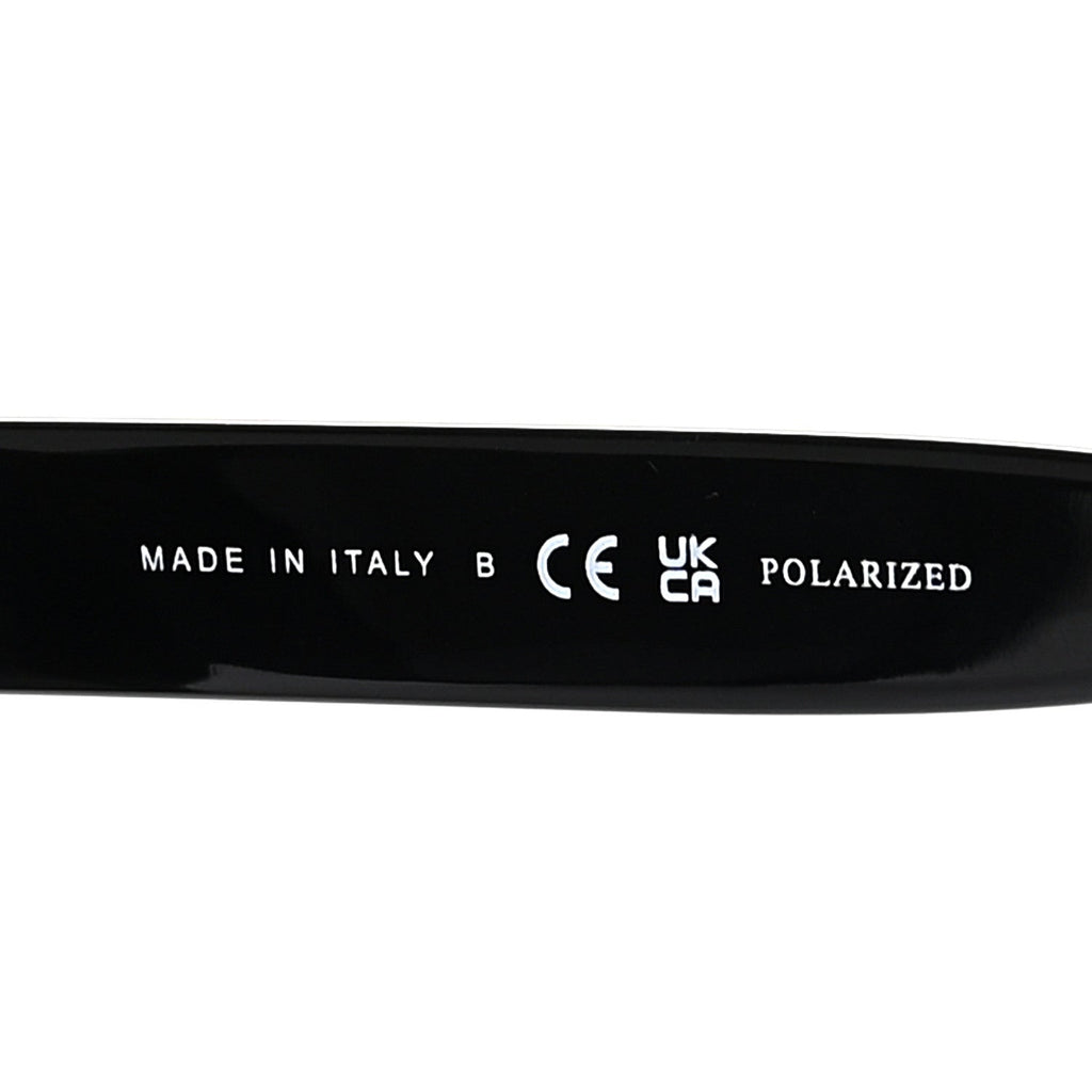 Acetate Pantos Logo Polarized Sunglasses 5458 Black