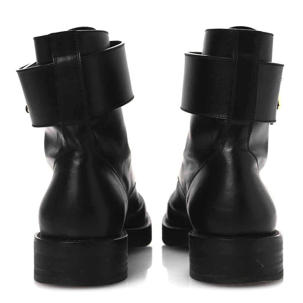 Louis Vuitton Calfskin Wonderland Ranger Boots 37.5 Black