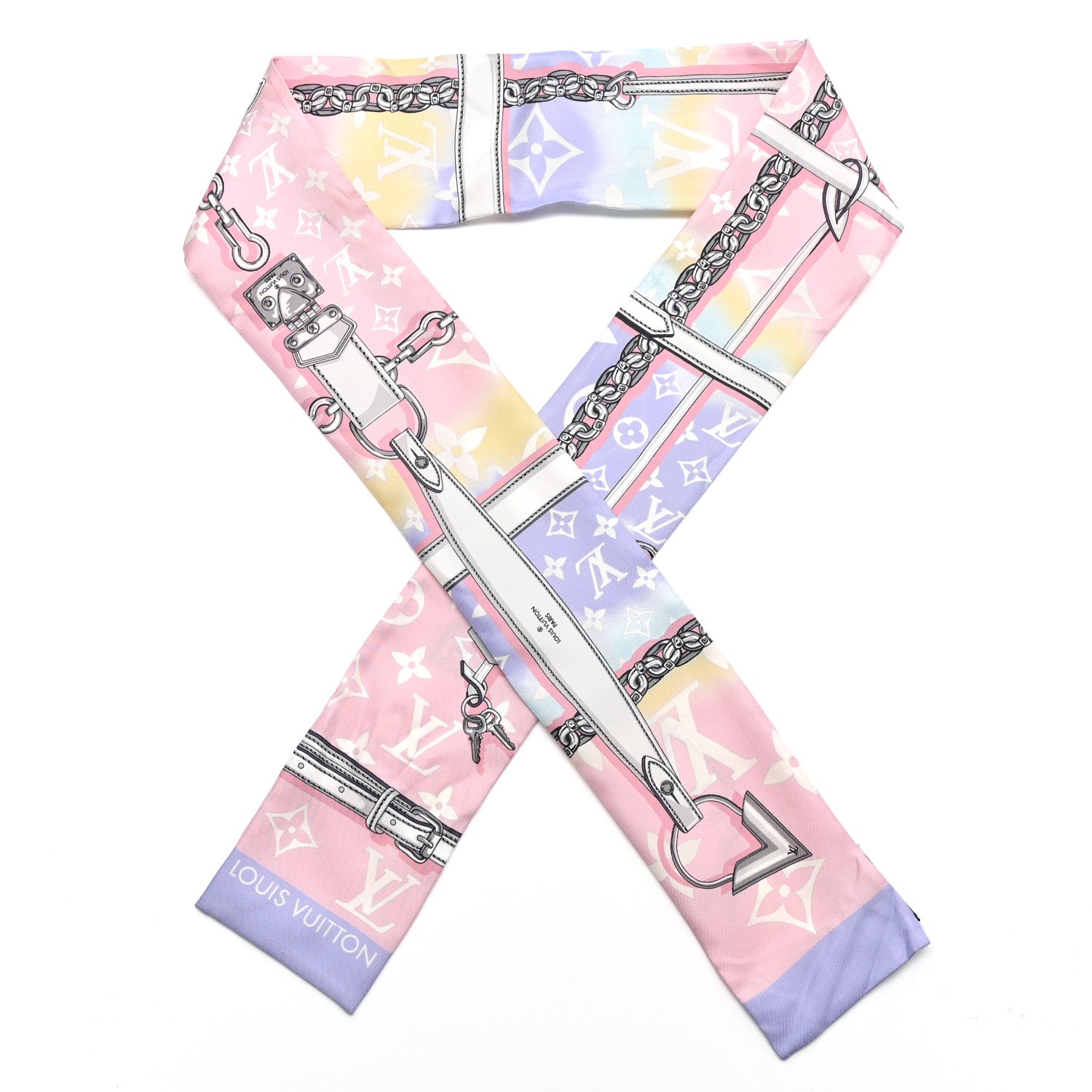 Louis Vuitton Silk Monogram Escale Confidential Bandeau Pink