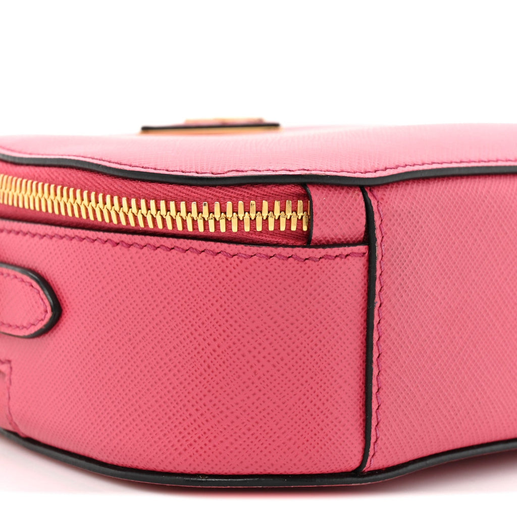 Prada Saffiano Lux Odette Crossbody Magenta