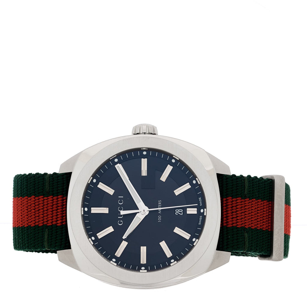 Gucci Stainless Steel Nylon 41mm GG2570 Quartz Watch Black