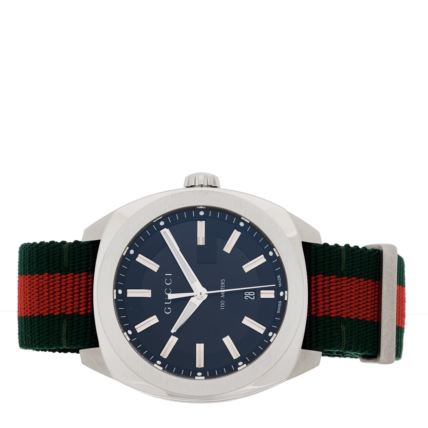 Gucci Stainless Steel Nylon 41mm GG2570 Quartz Watch Black