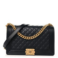 Chanel Calfskin Quilted New Medium Boy Flap Black