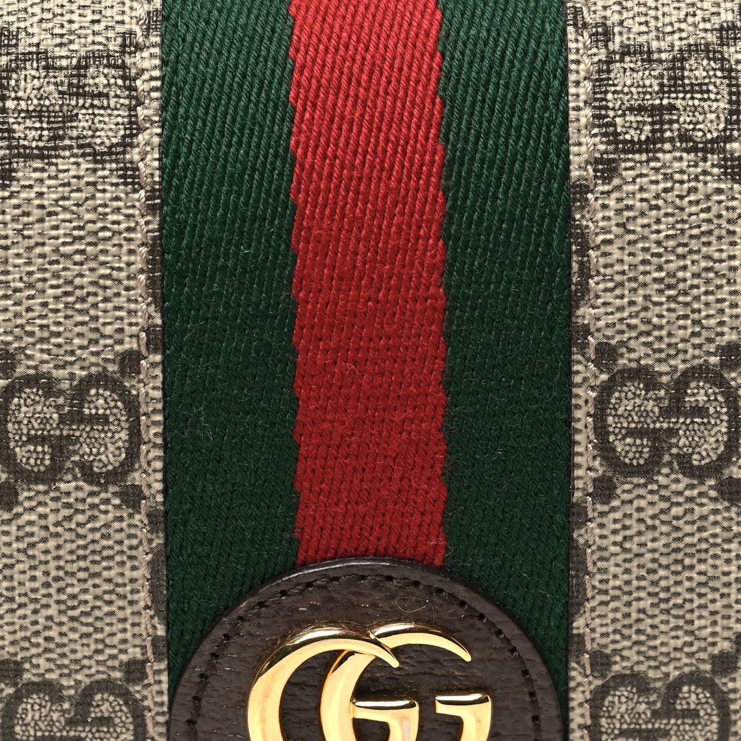 Gucci GG Supreme Monogram Web Ophidia Belt Bag Beige Ebony New Acero