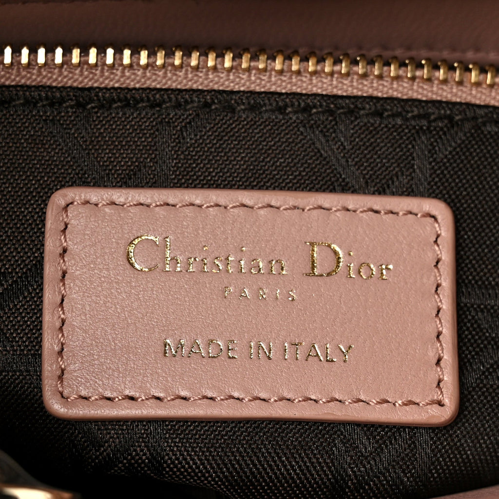 Christian Dior Lambskin Cannage Small My ABCDior Lady Dior Fard
