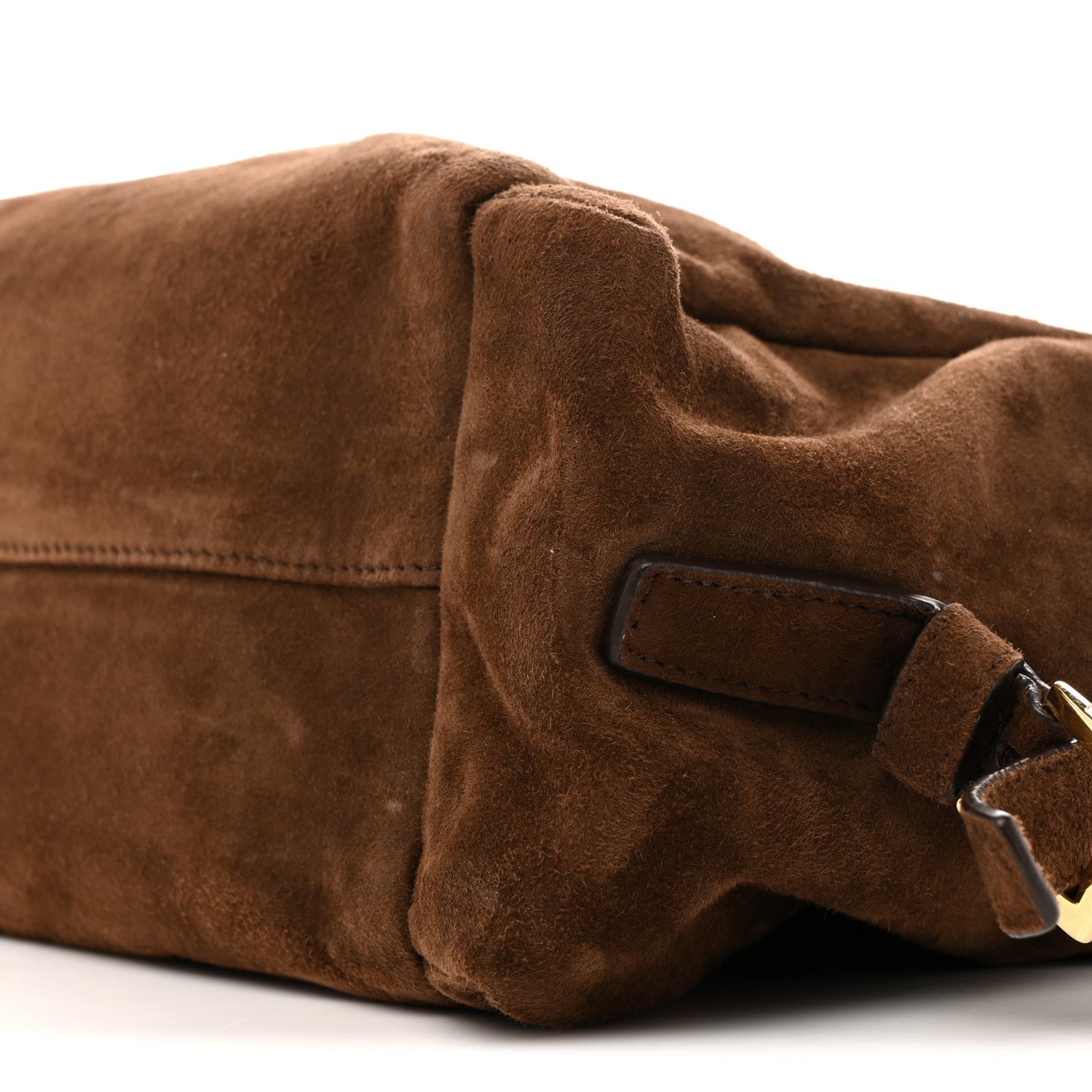Prada Suede Large Explore Shoulder Bag Cocoa Brown