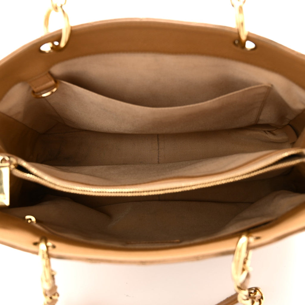 Chanel Caviar Quilted Grand Shopping Tote GST Dark Beige