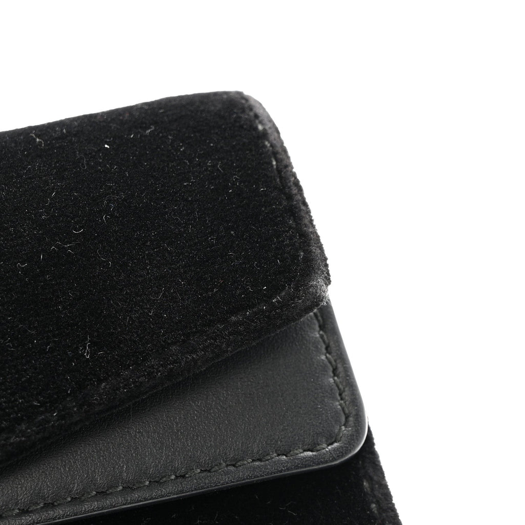 Gucci Velvet Super Mini Dionysus Shoulder Bag Black