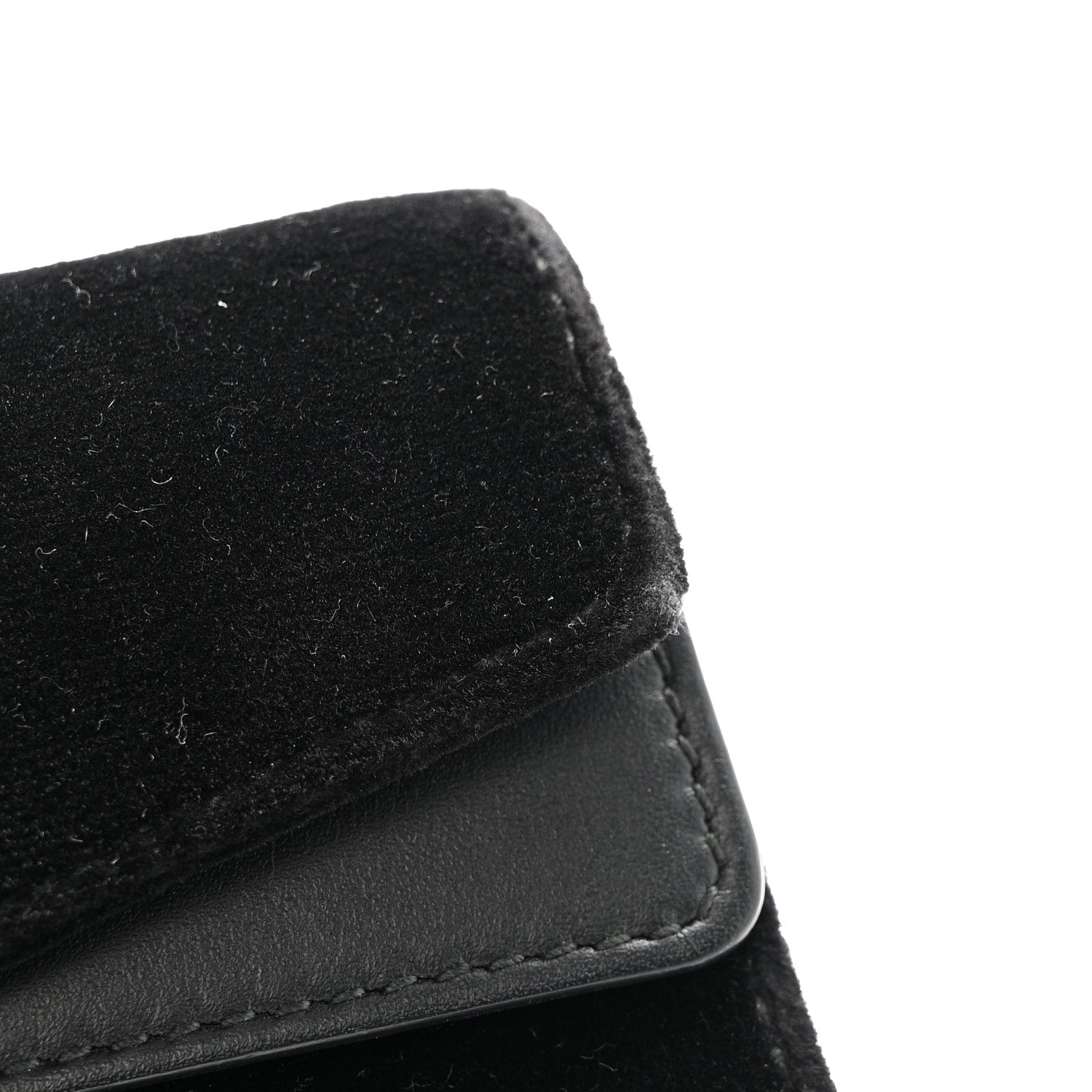 Gucci Velvet Super Mini Dionysus Shoulder Bag Black