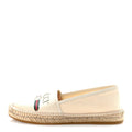 Gucci Canvas Logo Espadrilles 39.5 Greggio White