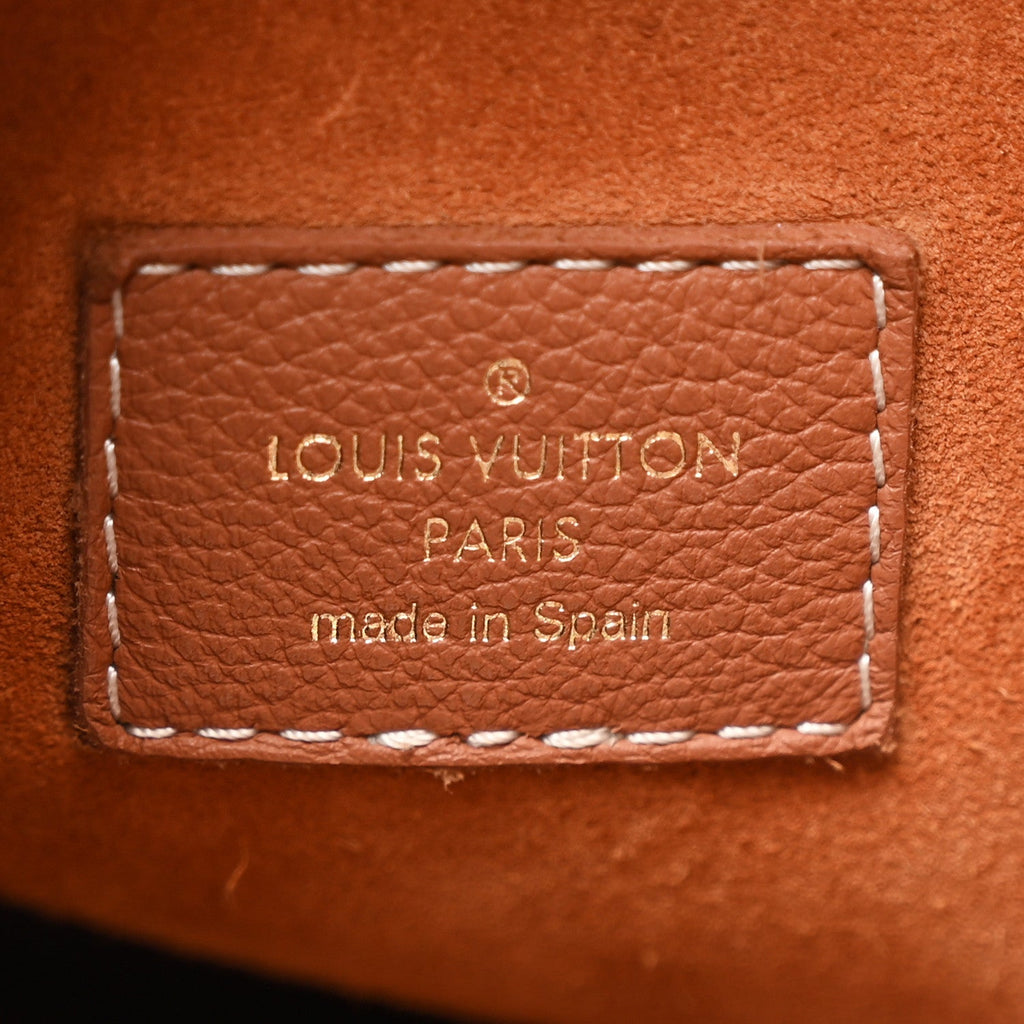 Louis Vuitton Grained Calfskin Low Key Hobo MM Cognac