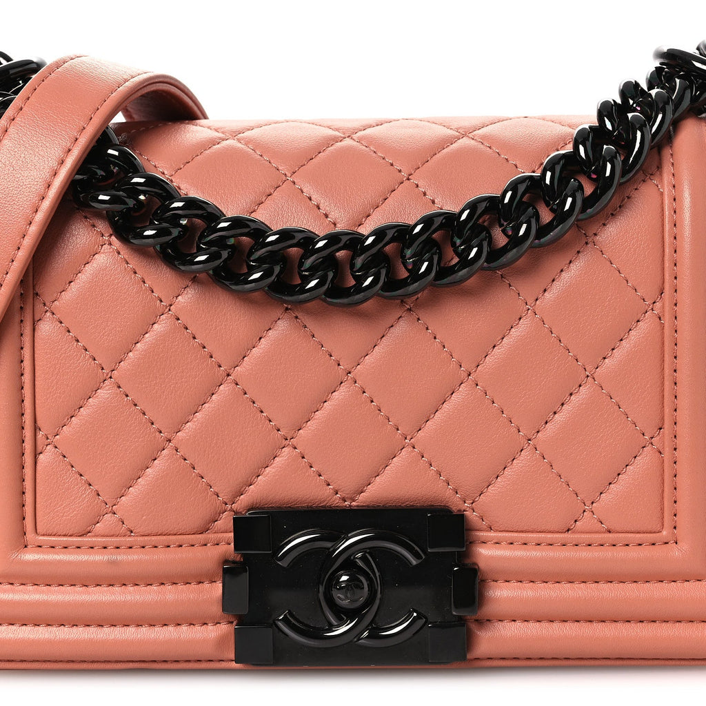Chanel Calfskin Quilted Small Boy Flap Light Pink