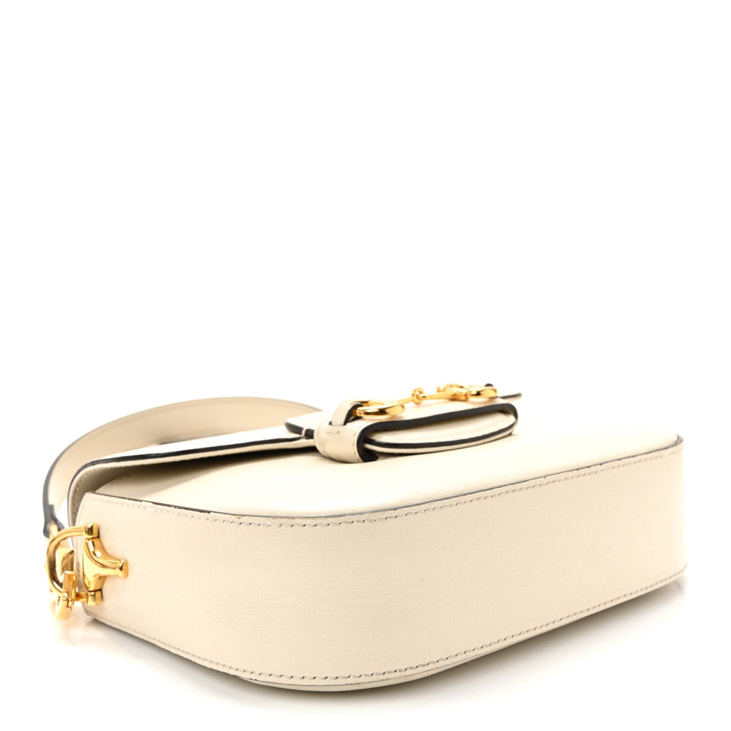 Gucci Azalea Calfskin Web Mini Horsebit 1955 Shoulder Bag Mystic White