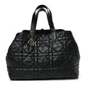 Christian Dior Calfskin Macrocannage Large Toujours Black