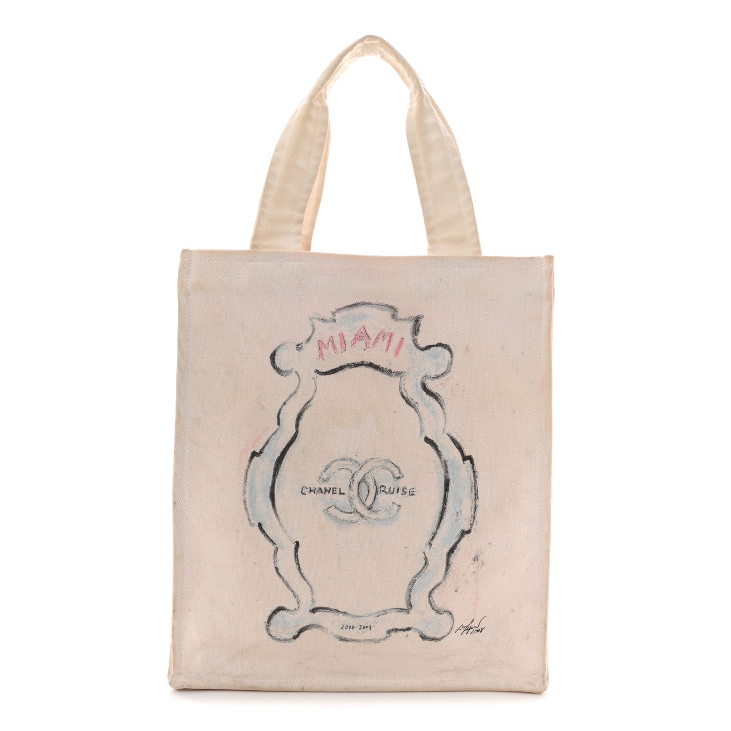 Chanel Canvas Miami Tote White