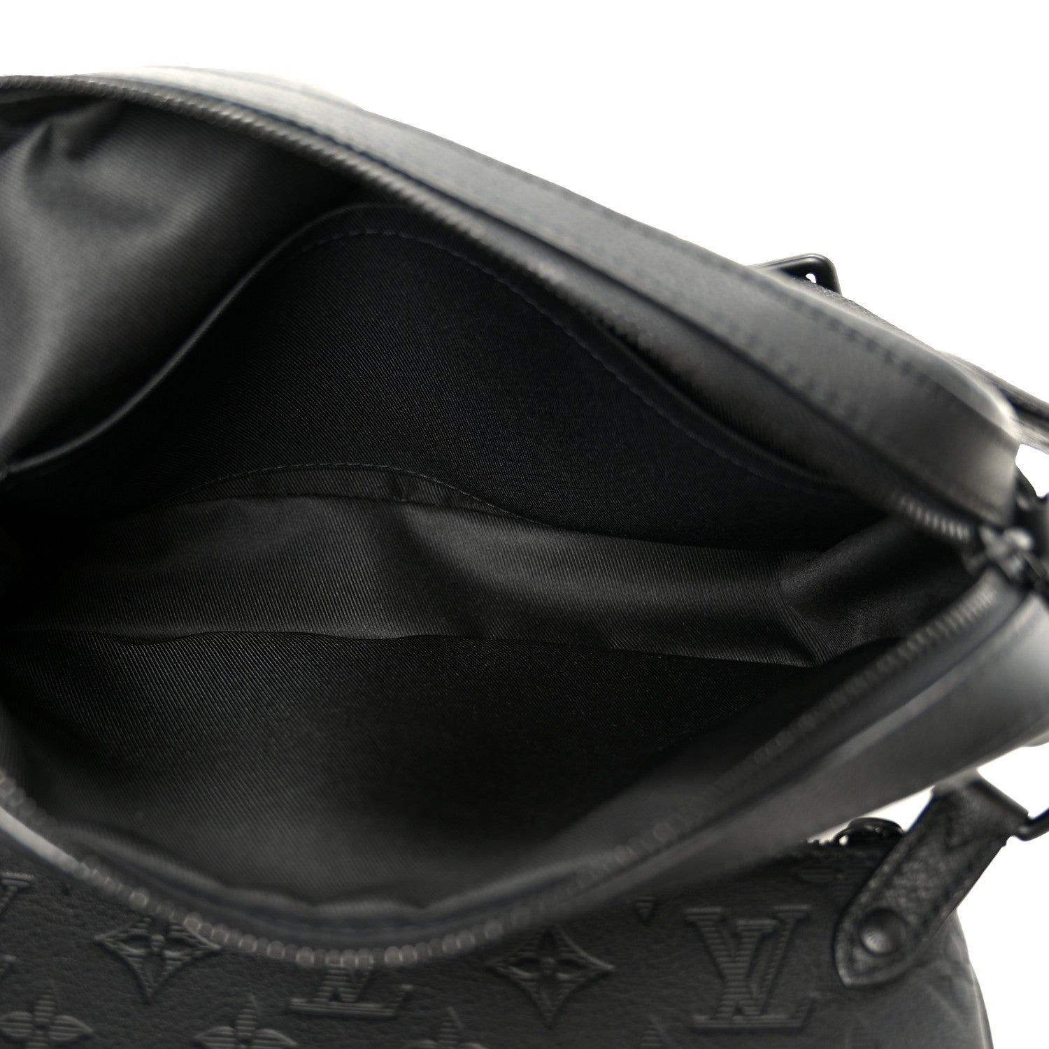 Louis Vuitton Calfskin Monogram Shadow Trio Messenger Black