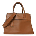 Prada Saffiano City Calf Medium Esplanade Tote Caramel
