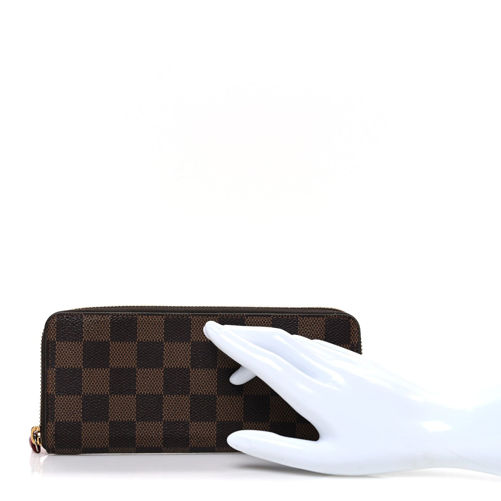 Louis Vuitton Damier Ebene Clemence Wallet Cherry